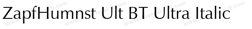 ZapfHumnst Ult BT Ultra Italic字体转换